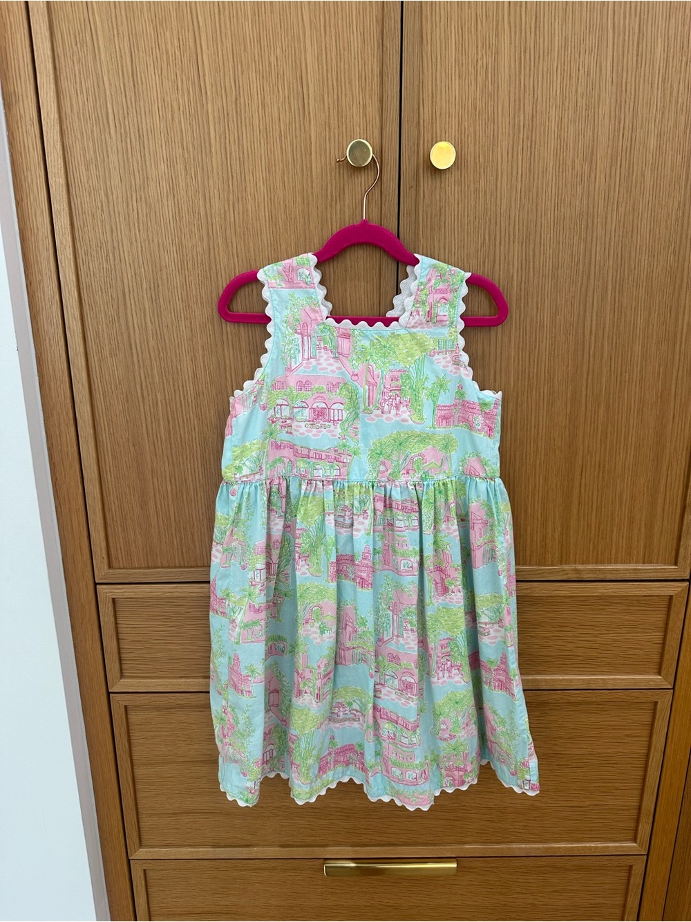 Lilly Pulitzer "Charleston" Scenic Sundress, Size 6X